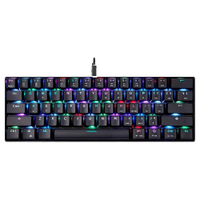 Teclado Gamer Motospeed Outemu Switch Vermelho Mecânico RGB ABNT2 Preto - CK61BLACK