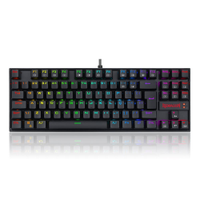 Teclado Magnético Redragon Kumara Pro Switch Red RGB C/Fio Preto