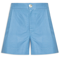 Short Feminino Linho - Azul