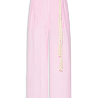 Calça Feminina Pantalona Cotton Listrada - Rosa