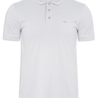 Polo Masculina Piquet Lisa - Cinza
