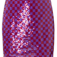 Saia Paetê Grid Grace - Roxo