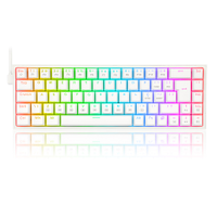 Teclado Mecânico Gamer Redragon Castor Switch Blue RGB C/Fio Branco