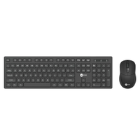Kit Lecoo KW201 Teclado Membrana ABNT2 Mouse Óptico DPI 2400 - Preto