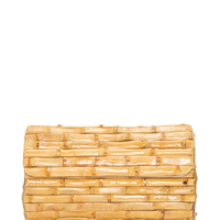 Clutch Feminina De Bambu - Bege