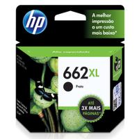 Cartucho de Tinta HP 662XL Preto - CZ105AB