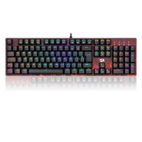 Teclado Óptico Redragon Infernal Dragon Viserion Switch Azul RGB C/Fio Preto