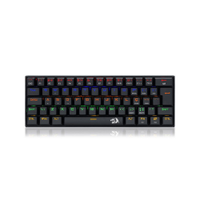 Teclado Mecânico Redragon Lakshmi Switch Marrom Rainbow S/Fio Preto