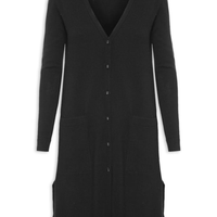 Cardigan Feminino Longo Puro Cashmere - Preto