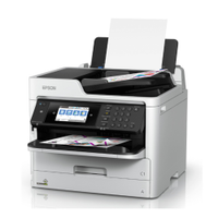 Impressora Multifuncional Epson WorkForce Pro Colorida Wi-Fi Ethernet Duplex ADF Bivolt - Branco/Preto