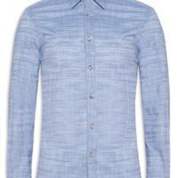 Camisa Masculina Flamê Mescla - Azul