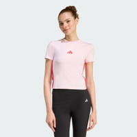 Camiseta Baby Look Essentials Três Listras Slim Mulher adidas