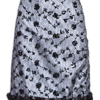 Saia Sequin Lace Skirt - Cinza