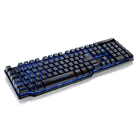 Teclado Semi Mecânico Warrior Razming TC196 LED C/Fio Preto