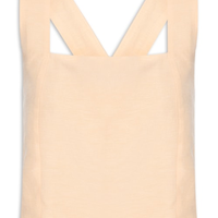 Blusa Feminina Com Transpasse Nas Costas - Amarelo