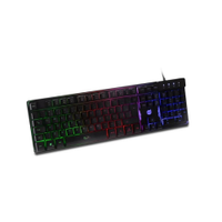 Teclado Membrana Dazz Rapid Fire Revolution Rainbow C/Fio Preto