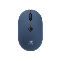 Mouse Sem Fio C3Tech M-W60BL USB 1600 DPI RC Nano - Preto/Azul
