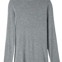 Blusa Manga Comprida Em Cashmere Ultraleve - Cinza
