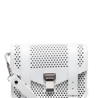 Bolsa Feminina Crossbody Perforated Leather - Branco