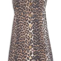 Blusa Feminina Print Denim Corsage - Animal Print