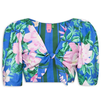 Blusa Feminina Double Floral Pintado - Azul
