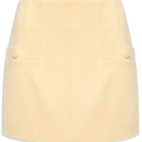 Saia Bolsos Twill Sarjado Nude - Bege