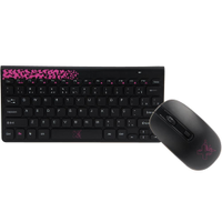 Kit Teclado e Mouse Maxprint Wireless Freestyle Series 1000DPI USB - Preto/Rosa