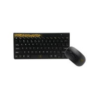 Kit Teclado e Mouse Maxprint Wireless Freestyle Series 1000DPI USB - Preto/Amarelo