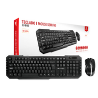 Kit Teclado e Mouse C3Tech K-W40BK Wireless Multimídia Preto
