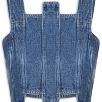 Top Pixel Denim - Azul