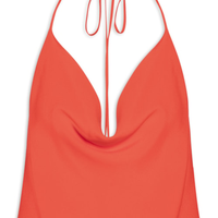 Blusa Feminina Crepe Decotada - Vermelho