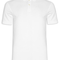 Polo Masculina Básica em Piquet - Branco