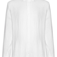 Camisa Masculina Manga Longa Cotton Wavy - Branco