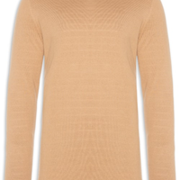 Suéter Masculino Tricot Dupla Face Listra Viena - Marrom