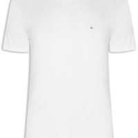 Camiseta Masculina Básica Gola V (PA) - Branco