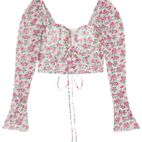 Corselet Anna De Manga Comprida Life Is a Flower - Rosa
