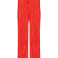 Calça Feminina Plissada - Vermelho