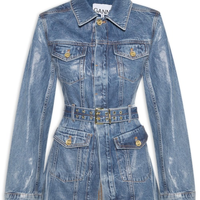 Jaqueta Feminina Foil Denim - Azul