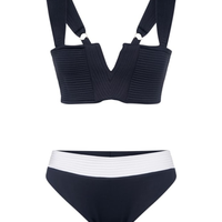 Top biquíni Reto V Contour Preto