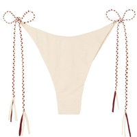 Calcinha De Biquíni Brasileira Com Amarração Cashmere Twist - Off-White