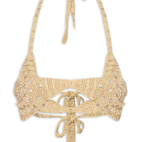 Top Estrelas Com Strass - Bege