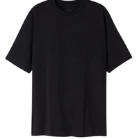 Camiseta Oversized Em Algodão Interlock - Preto