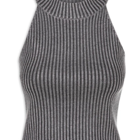Blusa Feminina Tricot Cava Americana - Preto