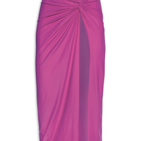 Saia Midi Em Malha - Rosa