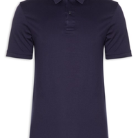 Polo Masculina Meia Malha Pima - Azul