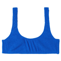 Parte De Cima De Biquíni Top Crinkle Waves - Azul