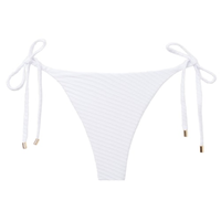 Calcinha De Biquíni Brasileira Com Laços White Waves - Branco