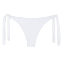 Calcinha De Biquíni Brasileira Com Amarração Classic Piquet - Branco