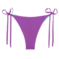 Calcinha De Biquíni Brasileira Com Amarração Double Concept - Roxo
