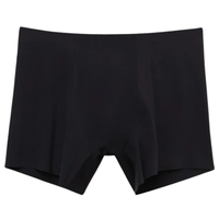 Cueca Boxer Em Microfibra Sem Costuras - Preto